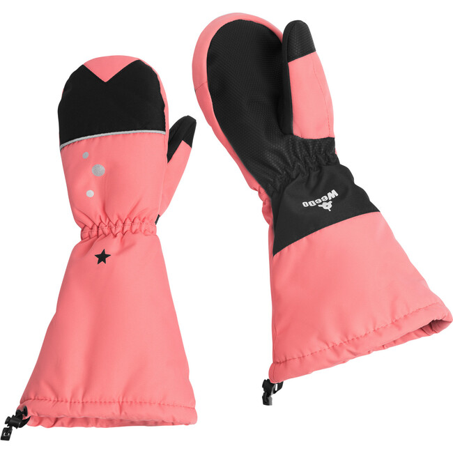 Unidoo Silver Mittens, Pink
