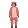 Unido Unicorn Fleece Jumpsuit, Pink - Rompers - 1 - thumbnail