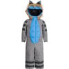 Racoondo Snowsuit, Grey Blue - Snowsuits - 1 - thumbnail