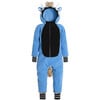 Wild Thing Fleece Jumpsuit, Blue - Rompers - 1 - thumbnail