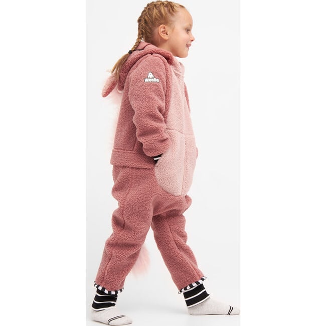 Unido Unicorn Fleece Jumpsuit, Pink - Rompers - 4