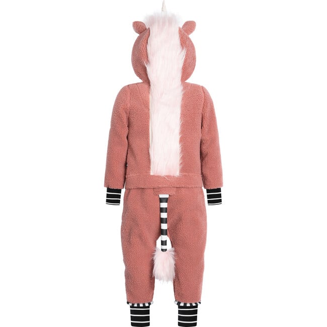 Unido Unicorn Fleece Jumpsuit, Pink - Rompers - 8