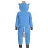 Wild Thing Fleece Jumpsuit, Blue - Rompers - 10