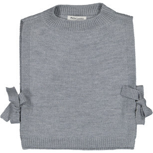 Jano Knit 2-Tie Closure Vest, Mouse Grey