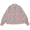 Women's Isabel Floral Print A-Line Shirt, Rosewood - Blouses - 1 - thumbnail