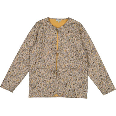Women's Floral Print Alina Quilted Reversible Jacket, Honey Grey