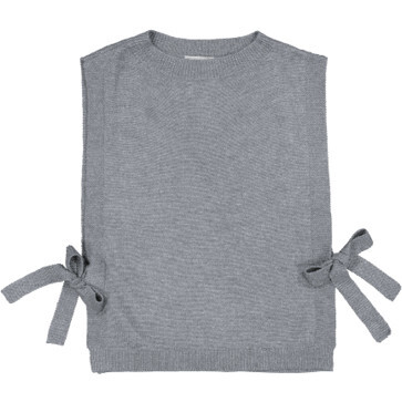 Women's Jano Knit 2-Tie Closure Vest, Mouse Grey