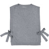 Women's Jano Knit 2-Tie Closure Vest, Mouse Grey - Vests - 1 - thumbnail