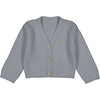Philo Gender Neutral Cardigan, Mouse Grey - Cardigans - 1 - thumbnail
