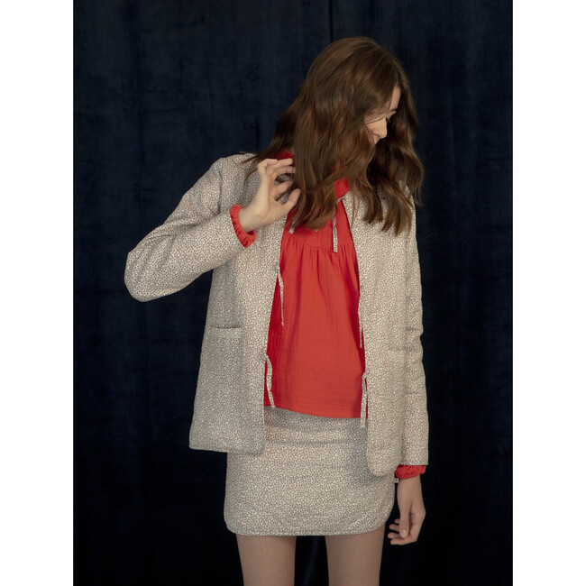 Women's Floral Print Alina Quilted Reversible Jacket, Winter Berry - Jackets - 2