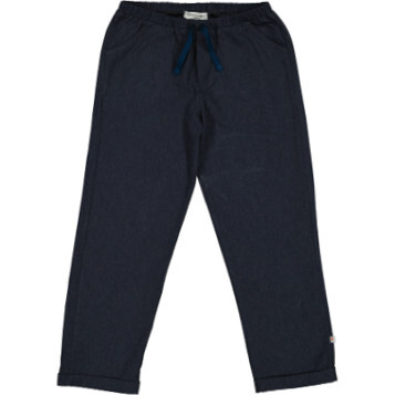 Filou Gender Neutral Drawstrings Pants, Navy - Pants - 2