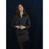 Women's Aline Quilted Zipped Skirt, Navy - Skirts - 4