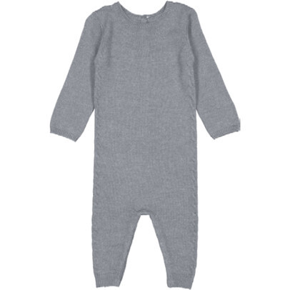 Alex Gender Neutral Knit Jumpsuit, Mouse Grey