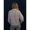 Women's Isabel Floral Print A-Line Shirt, Rosewood - Blouses - 3