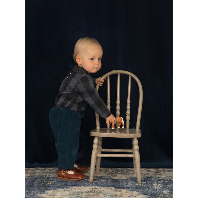 Filou Gender Neutral Drawstrings Pants, Berry Blue - Pants - 4