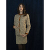 Women's Floral Print Alina Quilted Reversible Jacket, Honey Grey - Jackets - 7