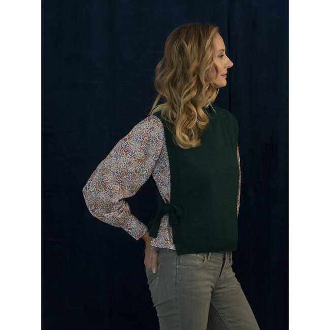 Women's Isabel Floral Print A-Line Shirt, Rosewood - Blouses - 7