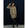 Women's Floral Print Alina Quilted Reversible Jacket, Honey Grey - Jackets - 8
