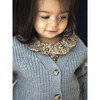 Ambre Floral Print Ruffled Collar Blouse, Honey Grey - Blouses - 8