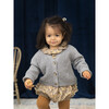 Ambre Floral Print Ruffled Collar Blouse, Honey Grey - Blouses - 9
