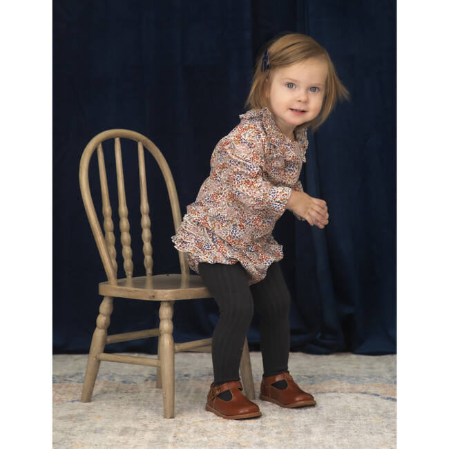 Ambre Floral Print Ruffled Collar Blouse, Rosewood - Blouses - 8