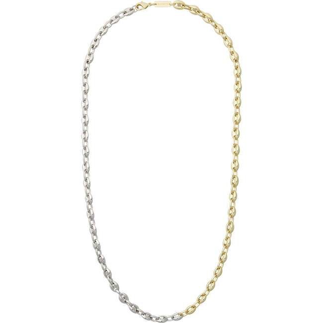 22'' Petite Coffee Bead Necklace, Gold + Silver