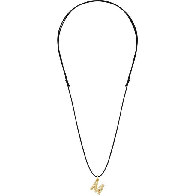 Monogram Necklace, Silk Cord