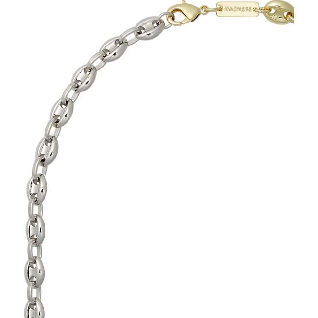 22'' Petite Coffee Bead Necklace, Gold + Silver - Necklaces - 3