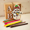 Colorable Snowman and Gingerbread - Coloring - 4