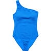 Womens Marine Blue One Shoulder Swimsuit - One Pieces - 1 - thumbnail