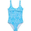 Womens Santorini Blue Swimsuit - One Pieces - 1 - thumbnail