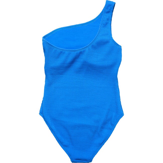 Womens Marine Blue One Shoulder Swimsuit - One Pieces - 3