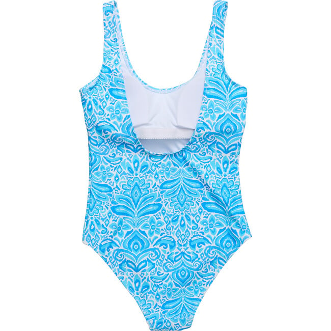 Womens Santorini Blue Swimsuit - One Pieces - 3