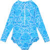 Santorini Blue LS Surf Suit - One Pieces - 3