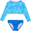 Santorini Blue Crop LS Rash Set - Two Pieces - 1 - thumbnail