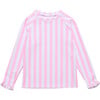 Pink Stripe LS Rash Top - Rash Guards - 1 - thumbnail