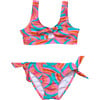 Geo Melon Sustainable Knot Front Bikini - Two Pieces - 1 - thumbnail