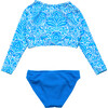 Santorini Blue Crop LS Rash Set - Two Pieces - 3