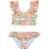 Hawaiian Luau Sustainable Frilled Crop Bikini - Two Pieces - 1 - thumbnail