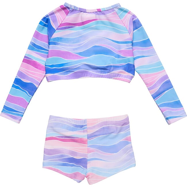 Water Hues Crop LS Rash Top Set - Two Pieces - 3