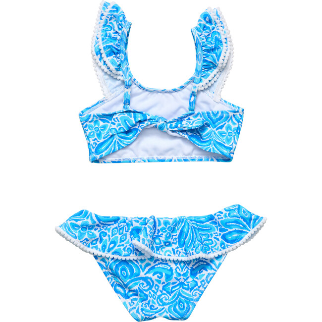 Santorini Blue Frill Crop Bikini - Two Pieces - 3