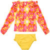 Pop of Sunshine LS Ruffle Set - Two Pieces - 3