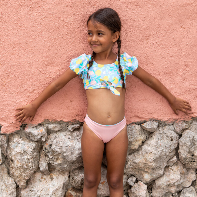 Lemon Drops Knot Front Bikini - Two Pieces - 2