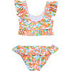 Hawaiian Luau Sustainable Frilled Crop Bikini - Two Pieces - 3