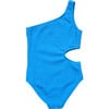 Marine Blue One Shoulder Swimsuit - One Pieces - 3