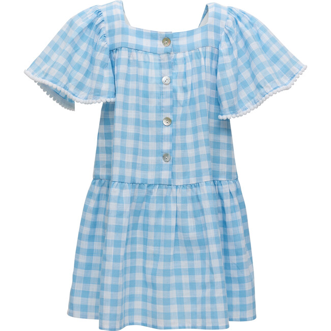 Cornflower Gingham Beach Dress - Cover-Ups - 3