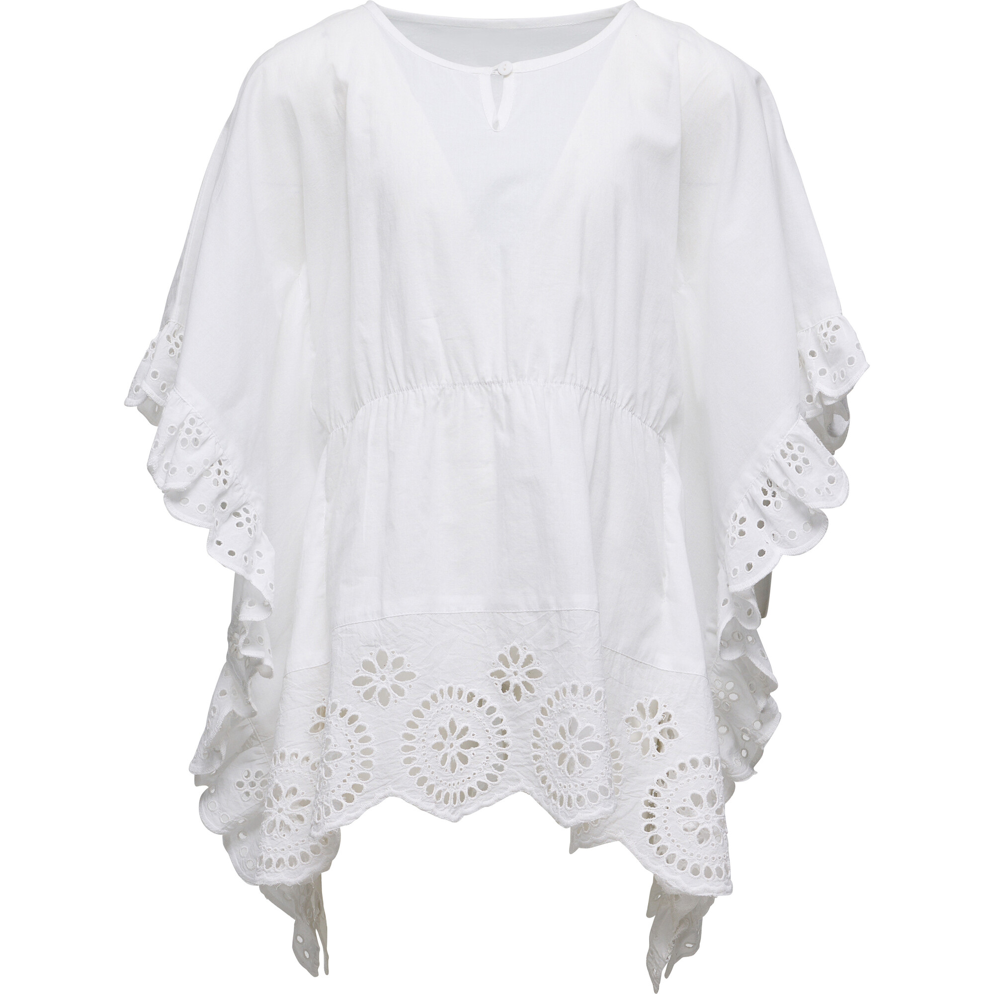 Cesci White Eyelet Cover Up - Cover-Ups - 1
