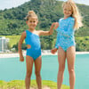 Marine Blue One Shoulder Swimsuit - One Pieces - 5