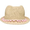 Pink Pompom Fedora - Hats - 1 - thumbnail