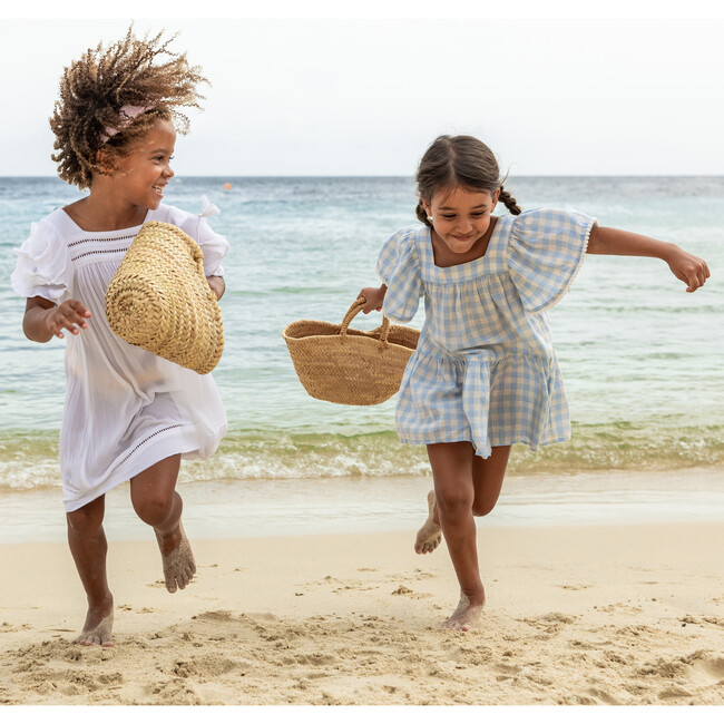 Cornflower Gingham Beach Dress - Cover-Ups - 4